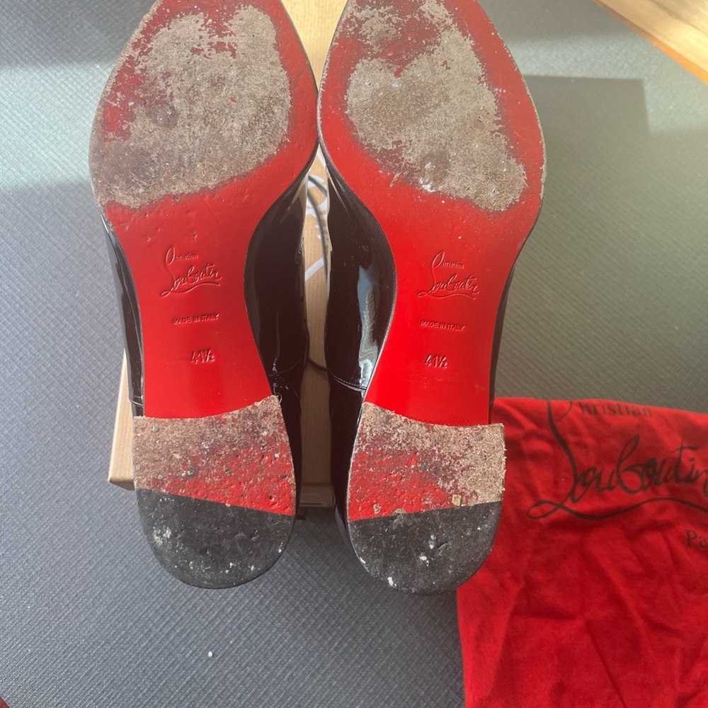 Loubotin. Oxfords, Lace up. Patent leather. Black. Size 41.5 - Picture 8 of 9